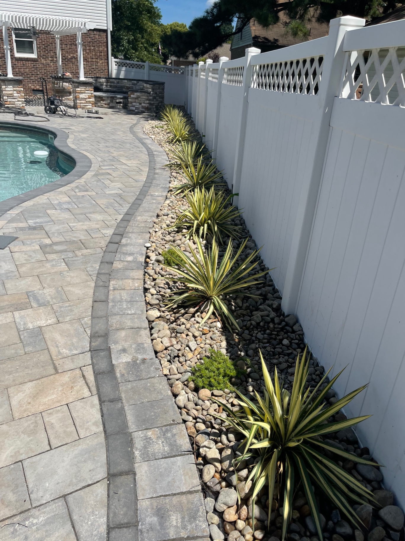 Poolside Paver Deck